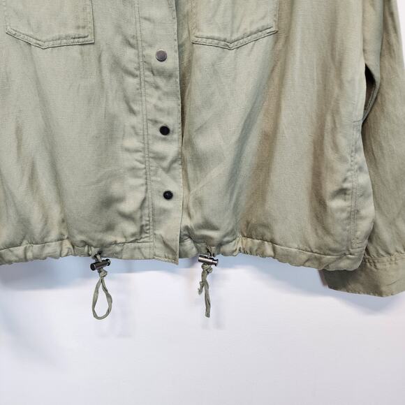 Rails Barn Military Field Chore Jacket Womens XXL Sage Drawstring Hem Tensel - Picture 4 of 12